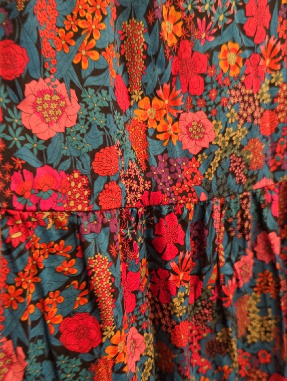 J. Crew × Liberty Multicolor Floral Tiered Dress (Women's XXL) - Picture 4 of 9